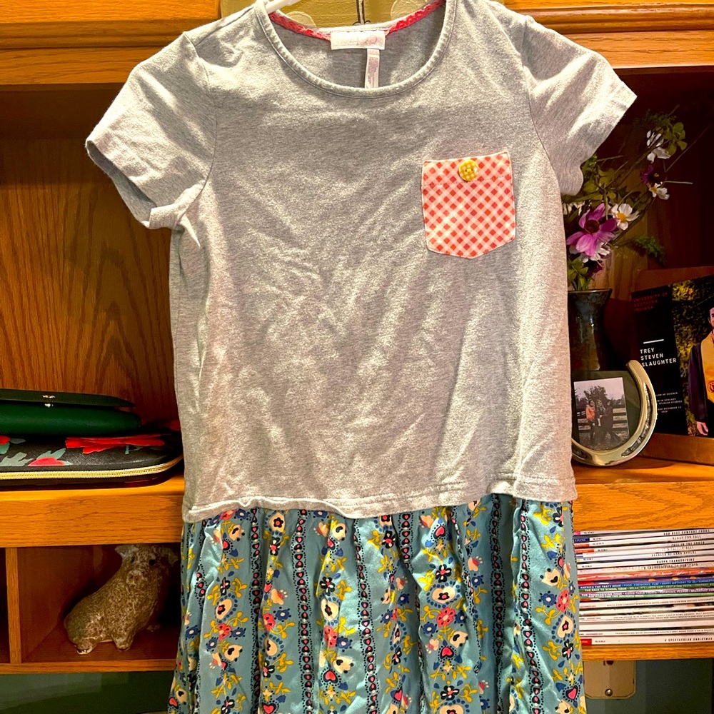 Matilda Jane multi color tshirt dress sz 12 used